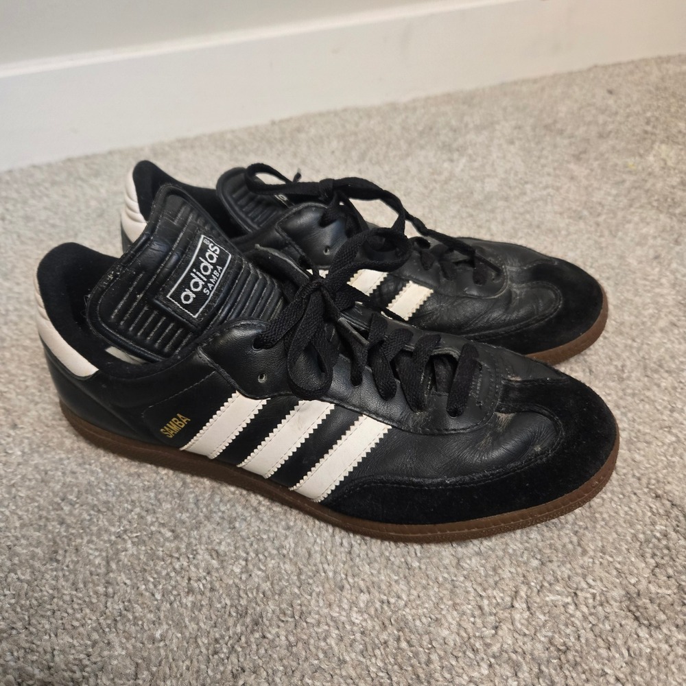 Adidas Samba Classic Black White Gum Indoor Soccer Shoes 034563 Mens 9.5